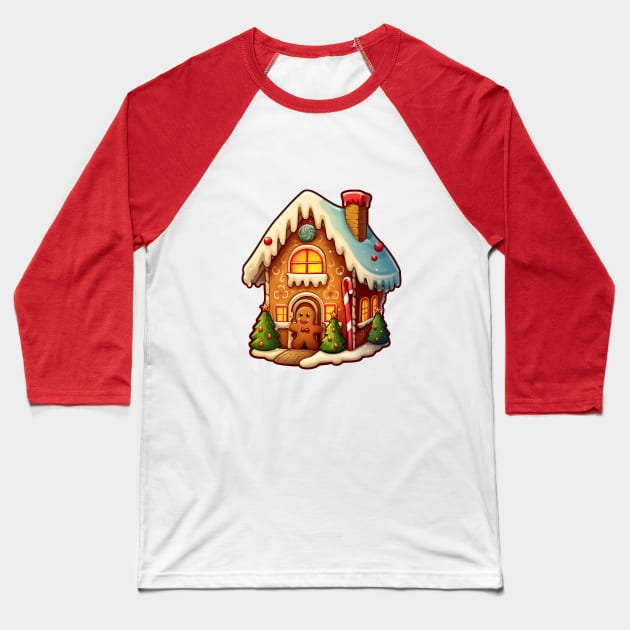 Gingerbread house Baseball T-Shirt by beangeerie